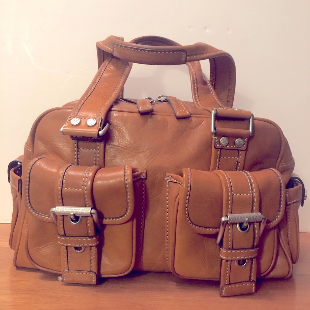 Michael Kors leather luggage satchel